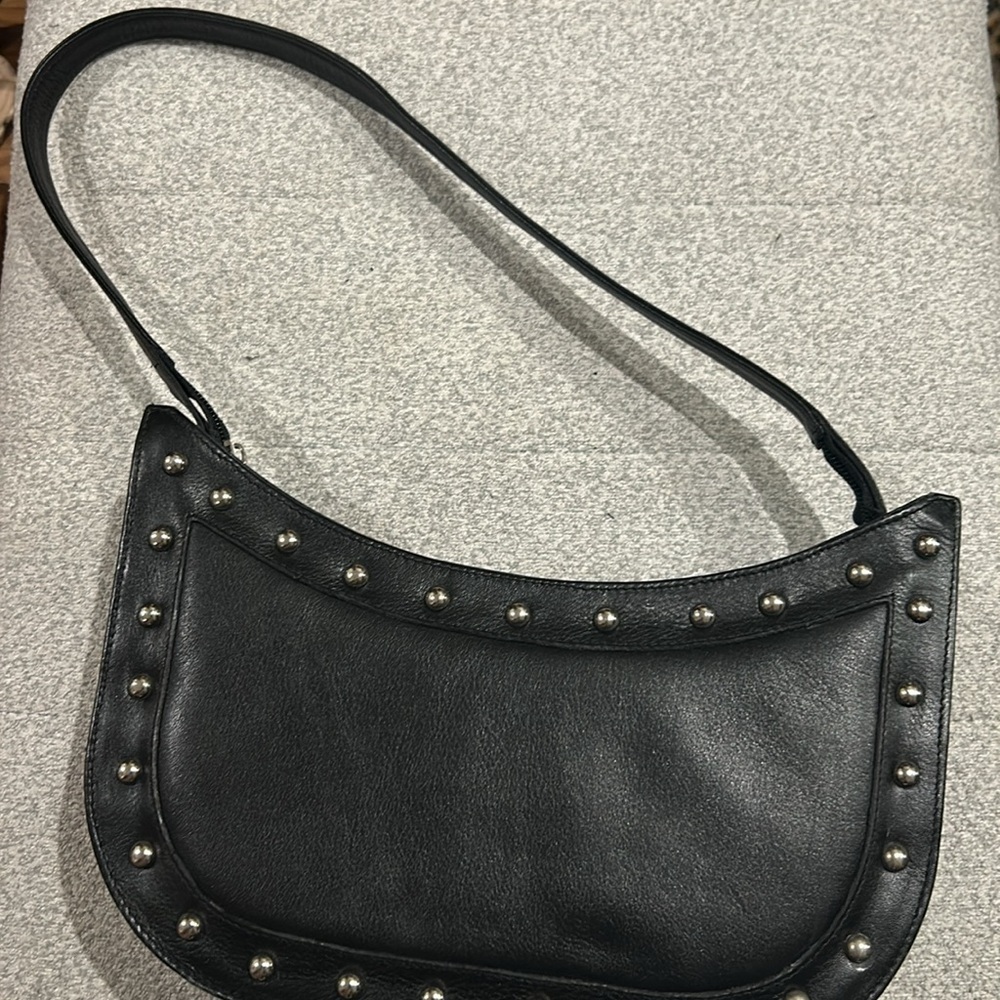 Black Studded Shoulder Bag - Picture 7 of 7
